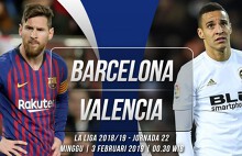 Link xem trực tiếp bóng đá Barca vs Valencia vòng 22 La Liga mùa giải 2018-2019