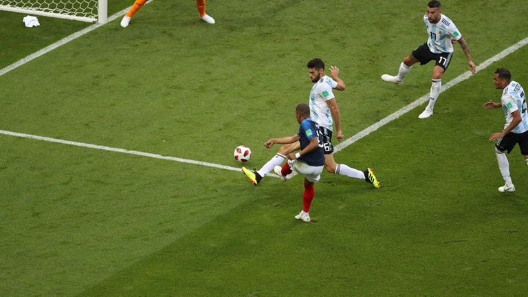 video ban thang ket qua phap vs argentina vong 18 world cup 2018 mbappe thang hoa phap di tiep xung dang