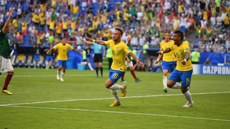 video ban thang ket qua brazil vs mexico vong 18 world cup 2018 neymar toa sang selecao dat chan toi tu ket