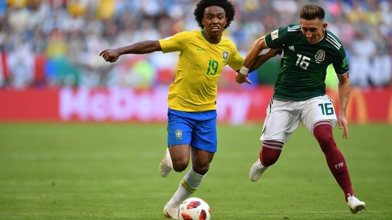 truc tiep brazil vs mexico vong 18 world cup 2018 neymar thong nong brazil dan truoc