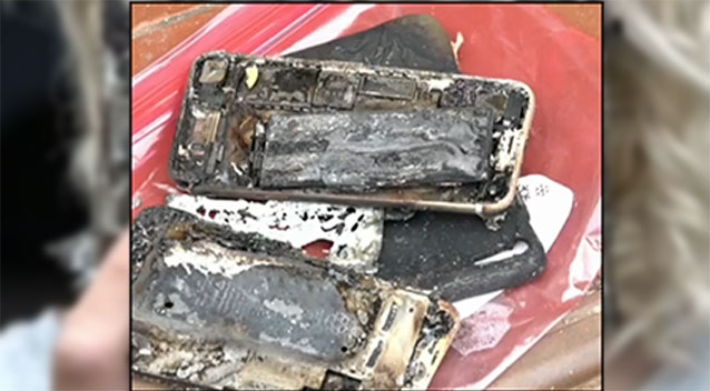 iphone 7 vua moi mua da phat no kinh hoang dot chay ca xe hoi