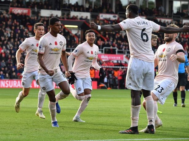 highlight bournemouth vs mu rashford martial hoa nguoi hung mu vat va gianh ba diem