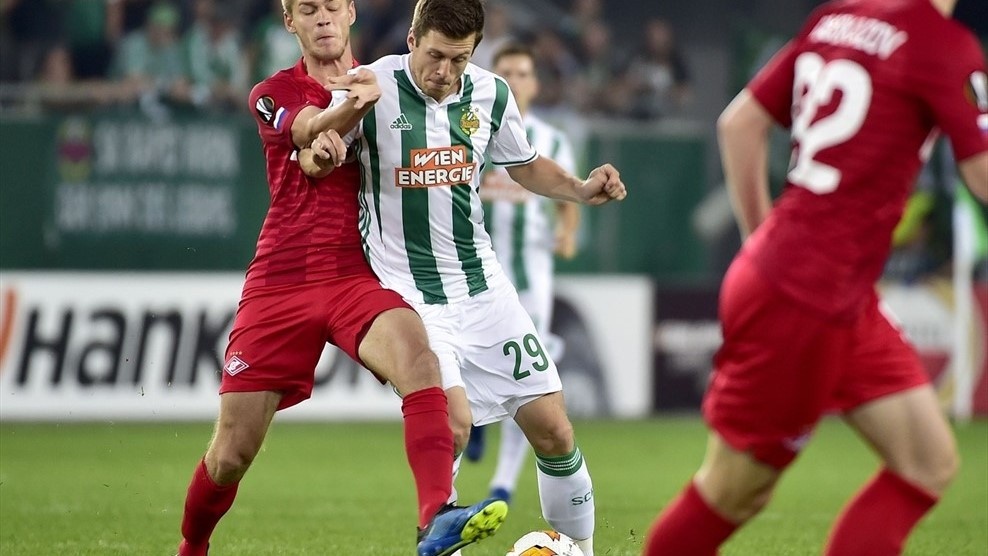 truc tiep spartak moscow vs rapid wien vong bang europa league 2018 thang tien ngoi dau