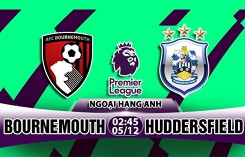 Nhận định Bournemouth vs Huddersfield, vòng 15 Ngoại hạng Anh mùa giải 2018-2019