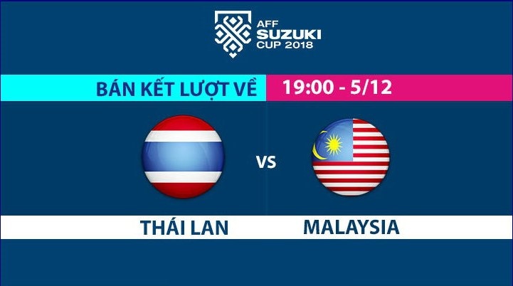 kenh xem truc tiep thai lan vs malaysia  ban ket aff cup 2018