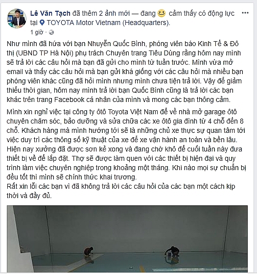 ky su le van tach roi toyota ve nha mo garage rieng