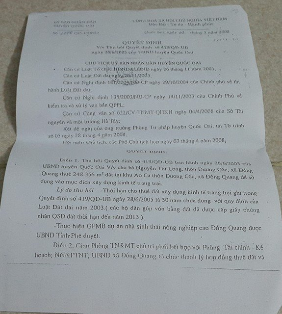 ha noi can lam ro nhung map mo trong don dien doi thua tai huyen quoc oai