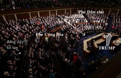 Những khoảnh khắc chia rẽ tại quốc hội Mỹ khi Trump phát biểu lần đầu