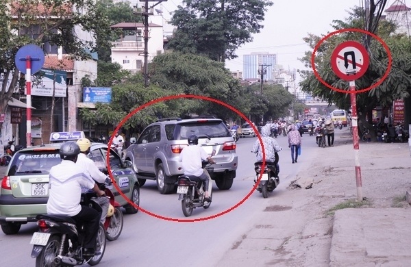 quay dau xe khong dung quy dinh linh phat den 12 trieu dong