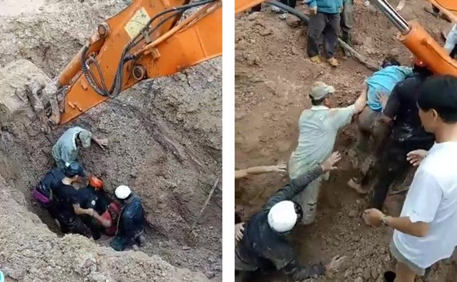 vo chong bi chon vui o ho sau toi chi kip nhin len thi ca nui dat do xuong