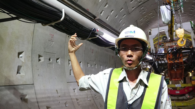 robot tbm dao duong ham khong lo o sai gon 20 ngay dao gan 20m