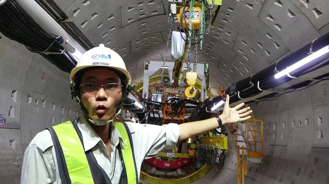 robot tbm dao duong ham khong lo o sai gon 20 ngay dao gan 20m