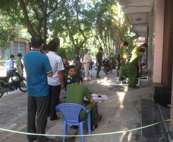 Nổ mìn trước nhà một doanh nghiệp vận tải