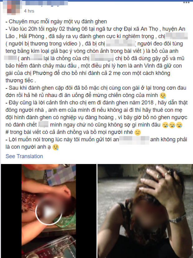 soc chong giup bo nhi danh ghen nguoc voi vo va con gai khien nan nhan chay mau dau phai khau ngay tai cho