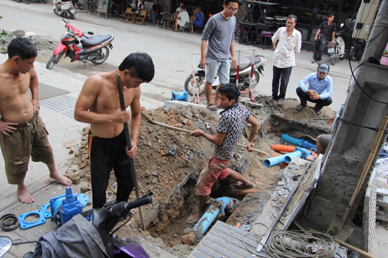 can canh pho di bo bui vien truoc ngay khai truong