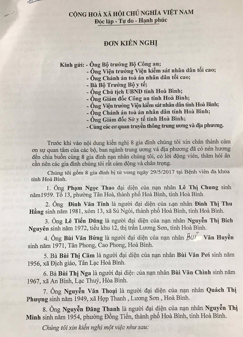 nguoi nha 8 nguoi chet khi chay than kien nghi bo truong cong an