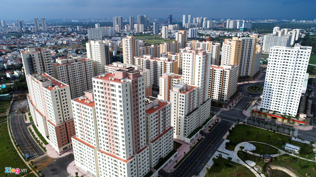 toan canh khu tai dinh cu lon nhat tphcm khong nguoi o