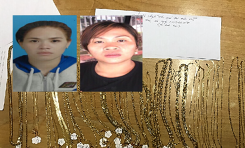 2 người phụ nữ trộm 8 tiệm vàng