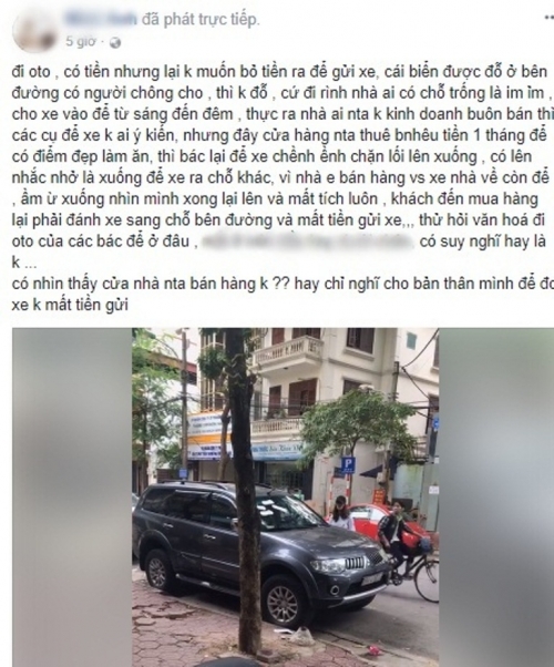 co gai tre live stream dan bang ve sinh quanh o to toi nhac nhieu nhung chu xe khong nghe