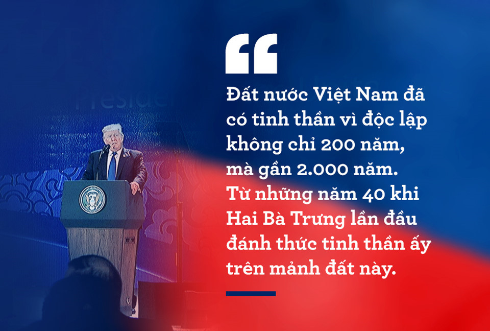 10 phát biểu ấn tượng của TT Trump trong chuyến thăm VN 10 phat bieu an tuong cua tt trump trong chuyen tham vn