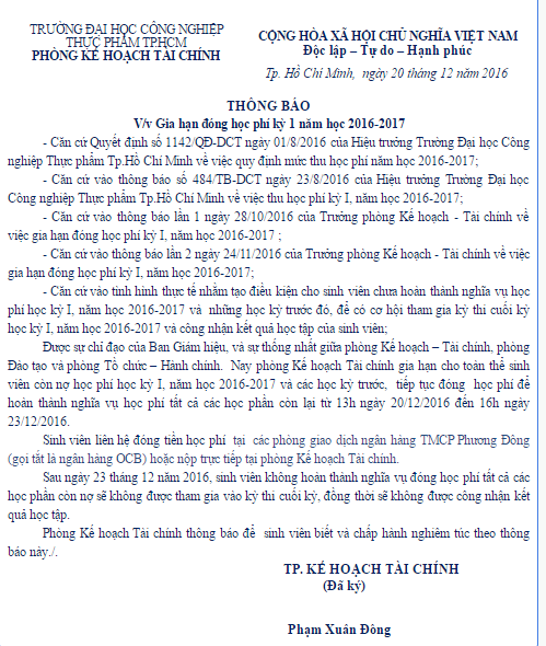 hang tram sinh vien bi dinh chi thi vi chua dong hoc phi