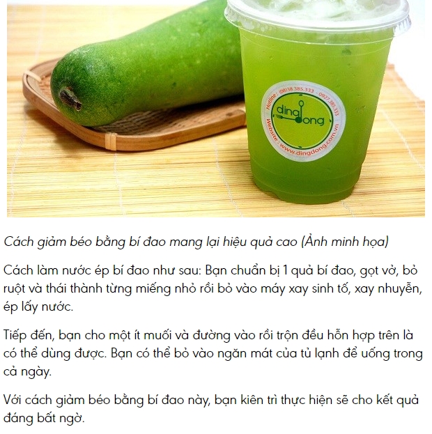 uong nuoc bi dao song co the giam can