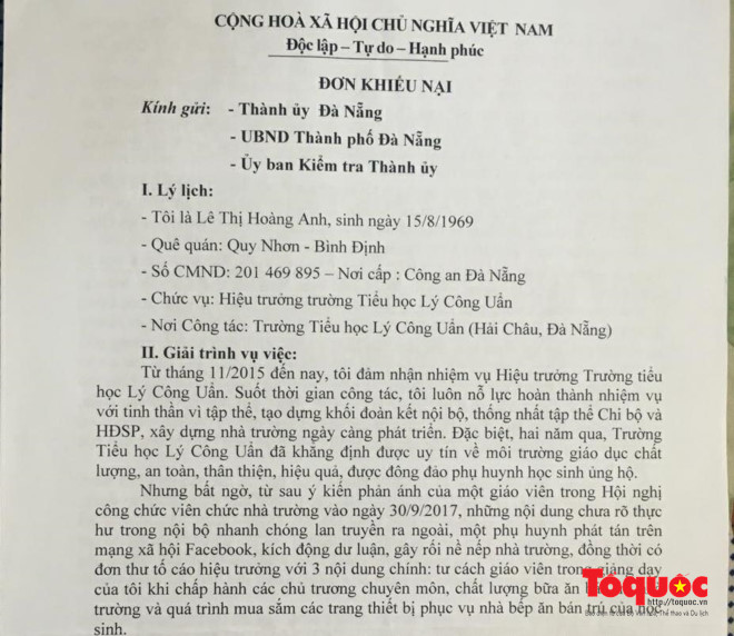 da nang dieu chuyen hieu truong truong th ly cong uan sang phong gddt quan
