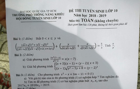 thi sinh hao hung voi de thi van lop 10 pho thong nang khieu
