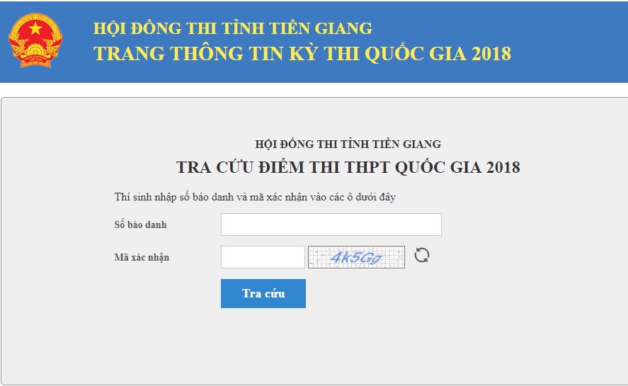 tra cuu diem thi thpt quoc gia 2018 tai tie n giang chinh xac nhat