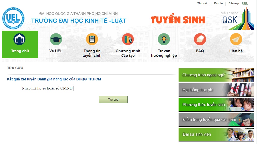 Trường ĐH Kinh tế - Luật công bố điểm chuẩn trúng tuyển kỳ thi đánh giá năng lực truong dh kinh te lua t cong bo die m chua n trung tuyen ky thi danh gia nang luc
