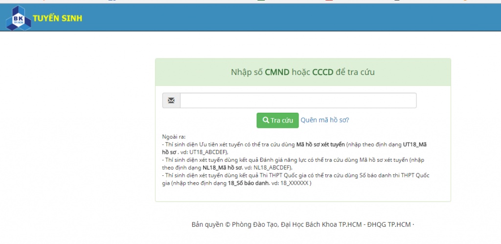 truong dh ba ch khoa cong bo ke t qua trung tuyen ky thi danh gia nang luc