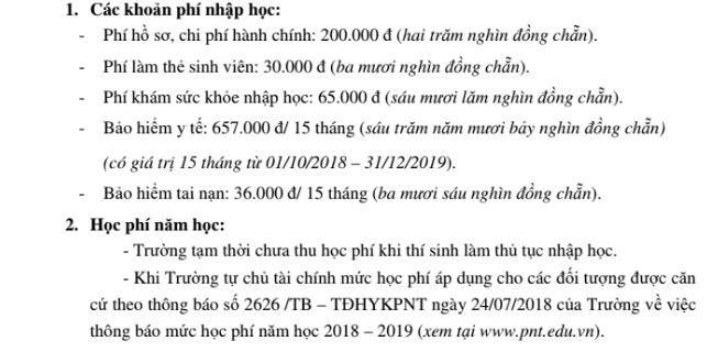 truong dh y khoa pham ngoc thach hoan thu hoc phi cho de an tu chu