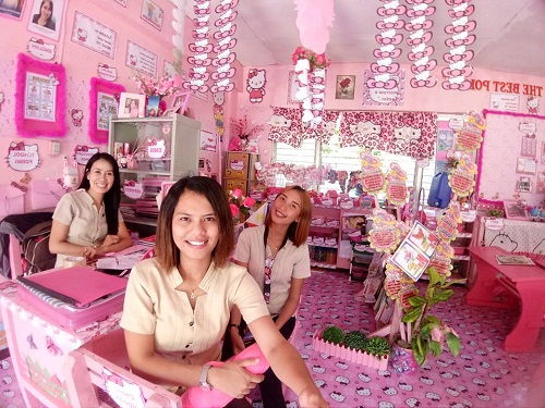 co giao tieu hoc philippines bien lop hoc thanh thien duong hello kitty