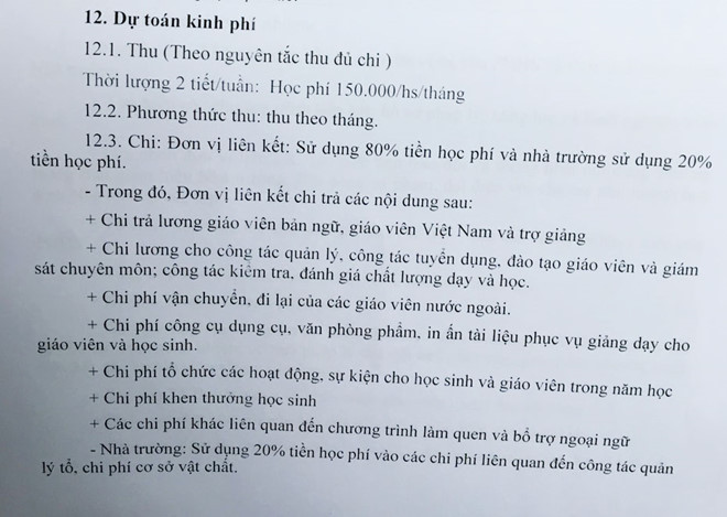 tieng anh lien ket truong huong chiet khau trung tam lo rut tien