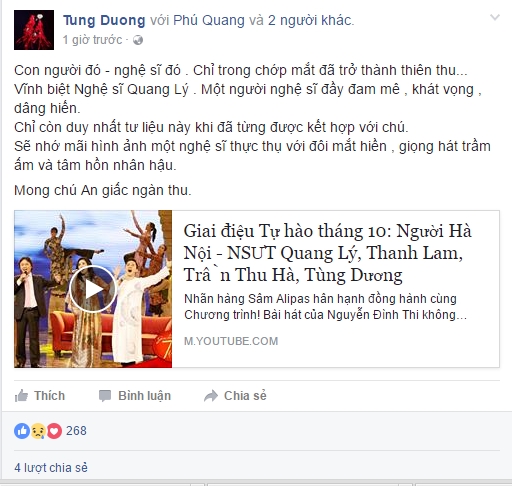 sao viet tiec thuong nsut quang ly
