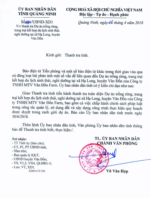 quang ninh thanh tra biet phu moc giua rung tai huyen van don