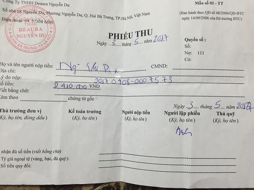 my pham deaura bien khach hang thanh con no