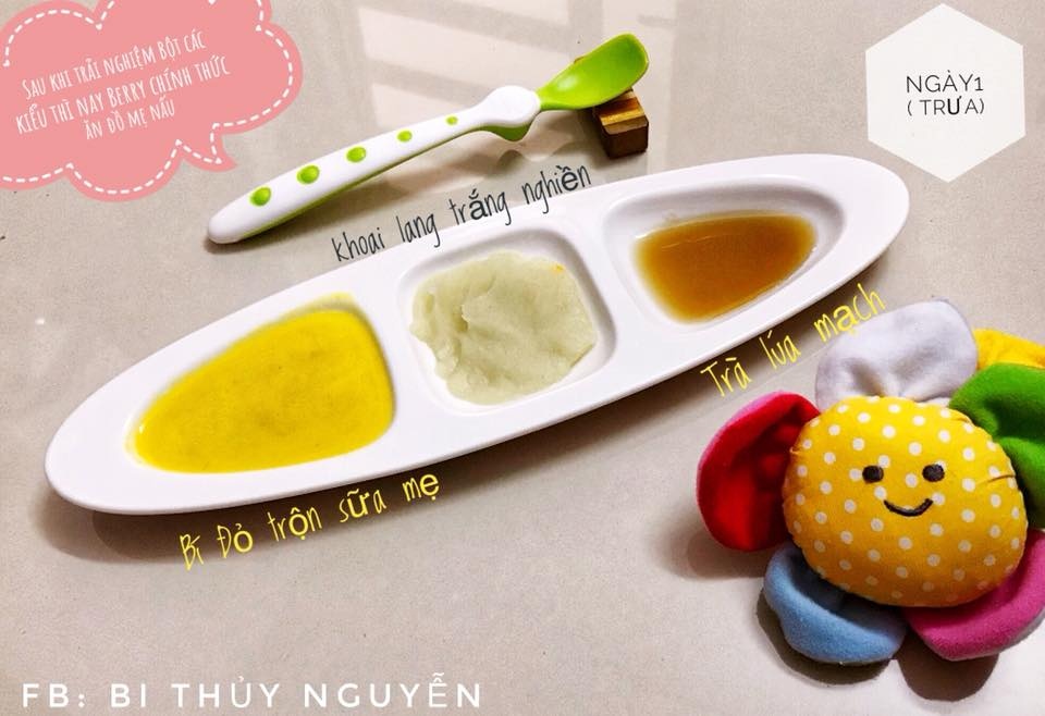 thuc don an dam kieu nhat 30 ngay dau cua em be 6 thang tuoi