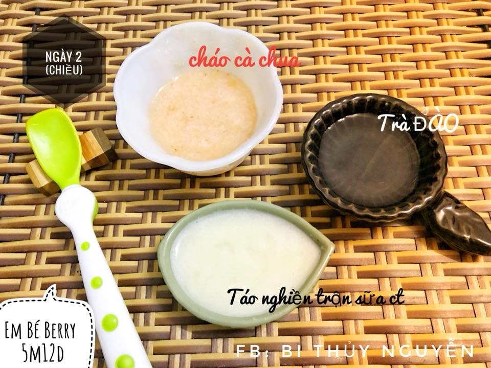 thuc don an dam kieu nhat 30 ngay dau cua em be 6 thang tuoi