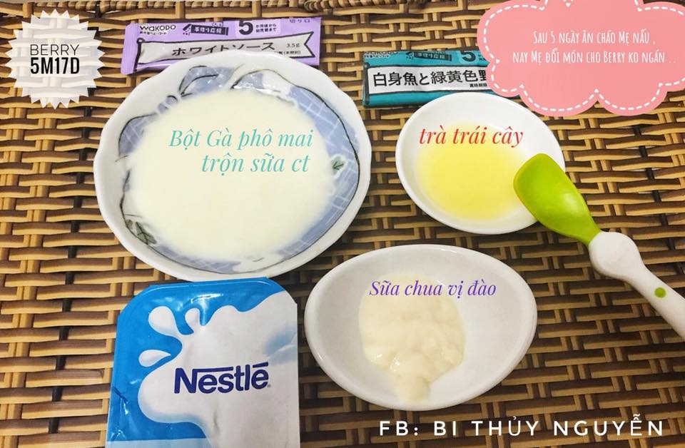 thuc don an dam kieu nhat 30 ngay dau cua em be 6 thang tuoi