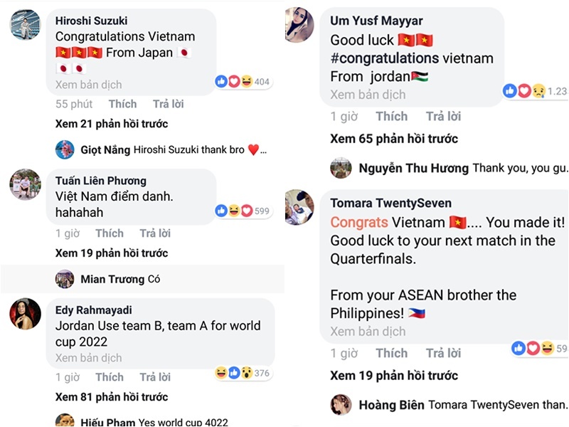 Cổ động viên nước ngoài nói gì về chiến thắng của đội tuyển Việt Nam trên mạng xã hội? co dong vien nuoc ngoai noi gi ve chien thang cua doi tuyen viet nam tren mang xa hoi