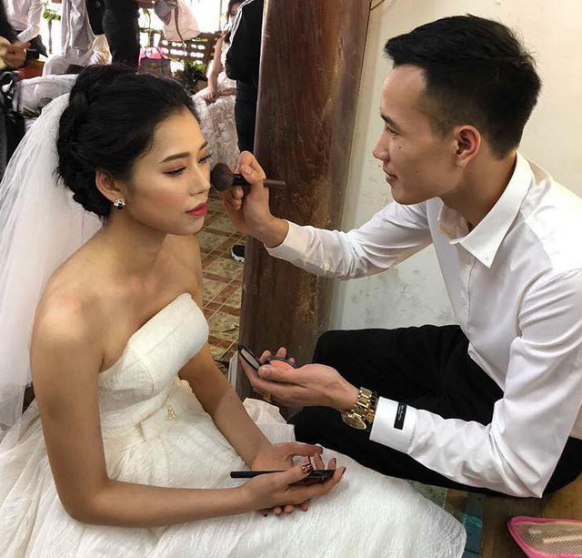 chu re co tam nhat nam tu trang diem cho vo khi chup anh cuoi