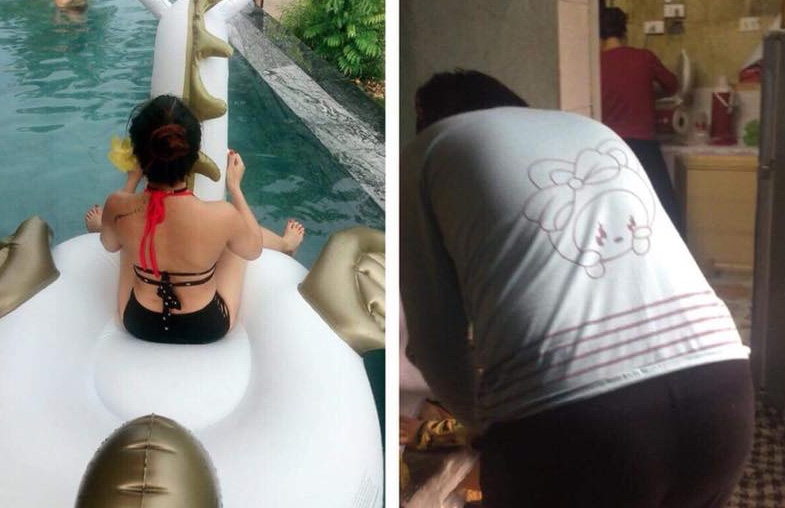 anh truoc va sau sinh thien nga hoa vit cua ba me tre khien ai cung ngo ngang