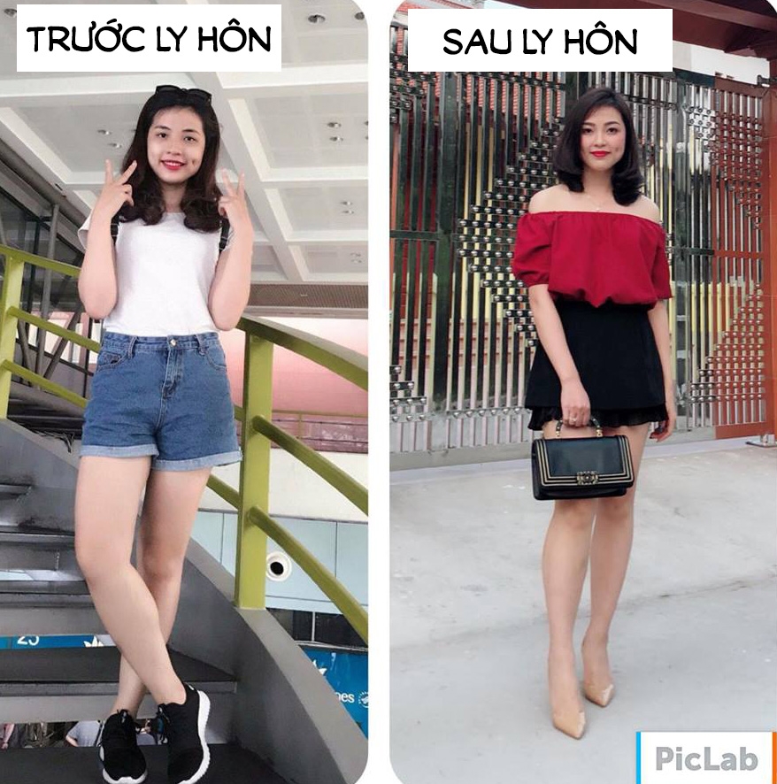 loat anh truoc va sau ly hon phu nu cang dau kho cang xinh dep xuat sac