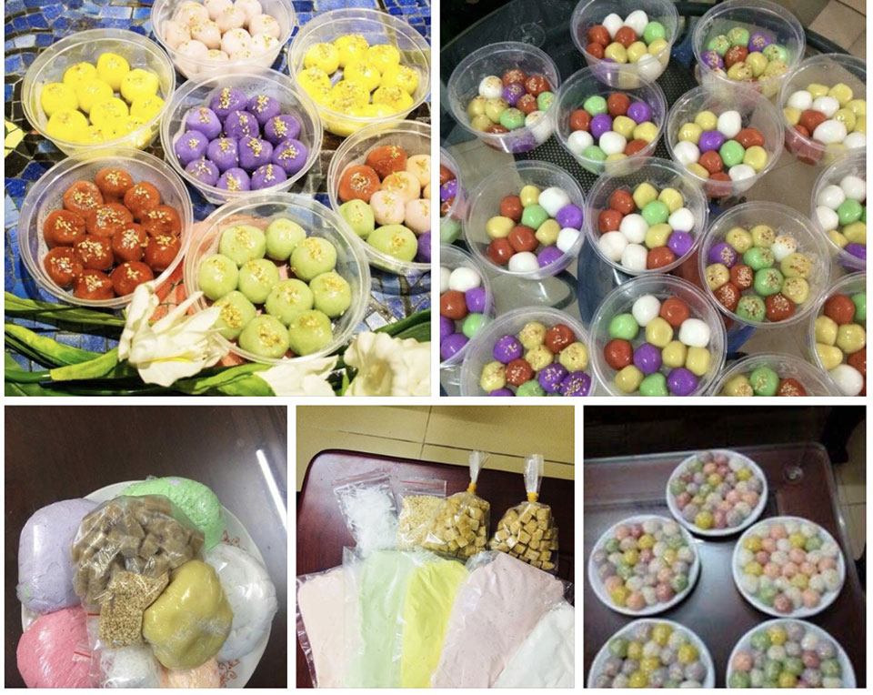 con sot banh troi ngu sac chi em mua 2 ta bot cong lung tro tai