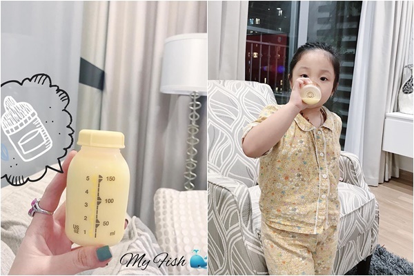 'Hot mom' Ngọc Mon dư sữa cho cả hai bé bú hot mom ngoc mon du sua cho ca hai be bu