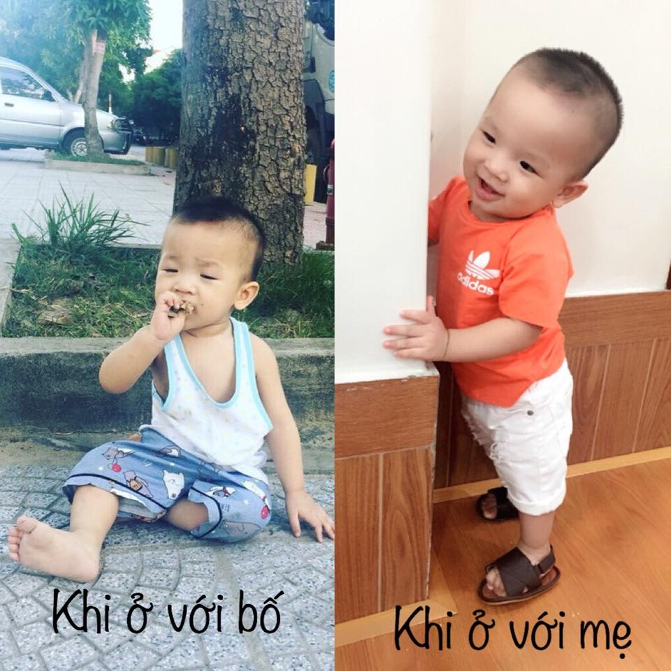Loạt ảnh vui về sự khác biệt khi con ở với bố và khi ở với mẹ loat anh vui ve su khac biet khi con o voi bo va khi o voi me