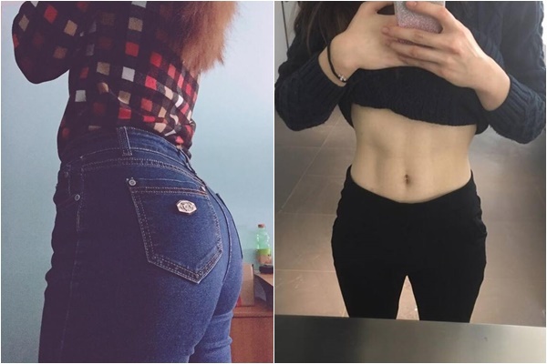 co bung san chac cua co gai dam me tap gym va an uong sach