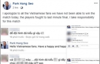thay park buc xuc vi bi gia mao facebook va cac hlv ban phim