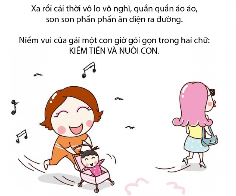 hai the gioi khac biet cua gai doc than va gai mot con